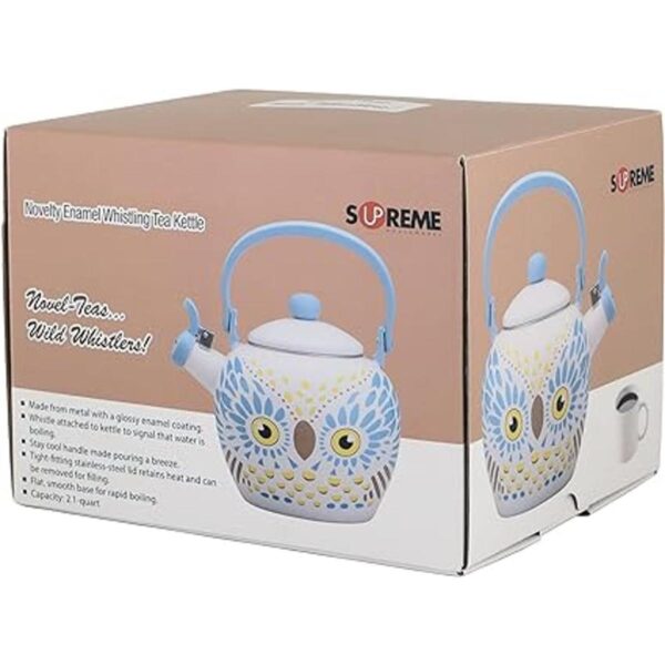 Gourmet Art tetera silbadora de acero esmaltada