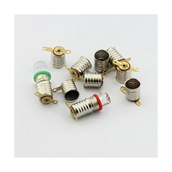GutReise 10 bombillas LED con rosca E10 6 V luz blanca_5