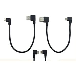 Cerrxian Cable micro USB de 9 pulgadas Combo de ángulo_1