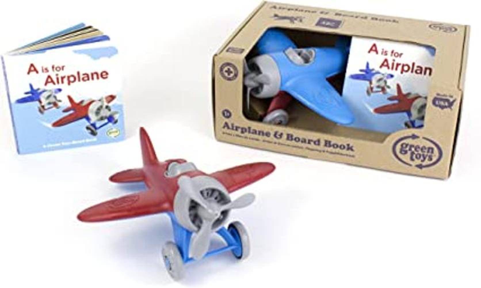 Green Toys Aeroplano y libro de cartón