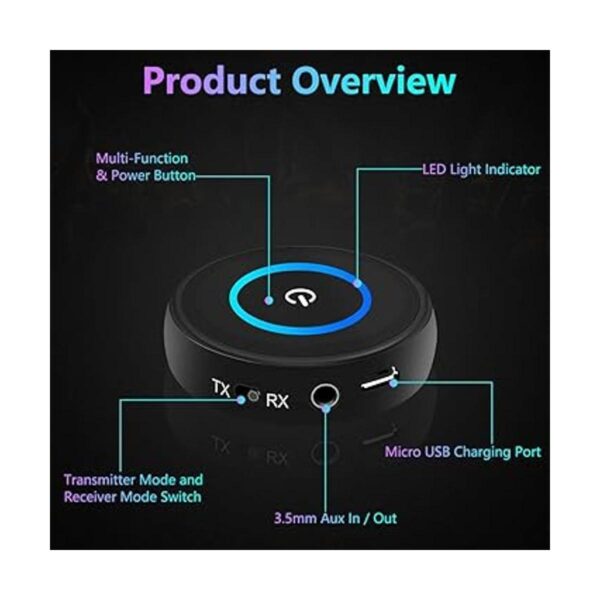 Golvery Receptor de transmisor Bluetooth 5.0 para TV Aptx_6