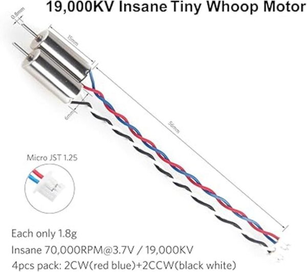 Motor Crazepony 4 piezas 0.2 x 0.6 velocidad extrema_2