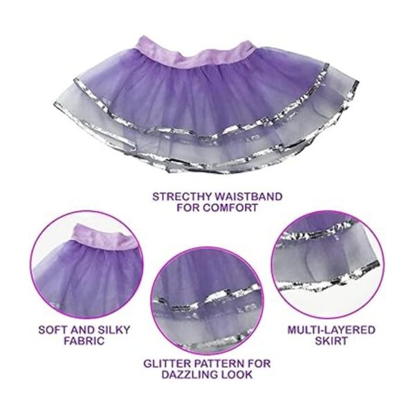 Juego de disfraz para niñas 6 unidades color morado_3