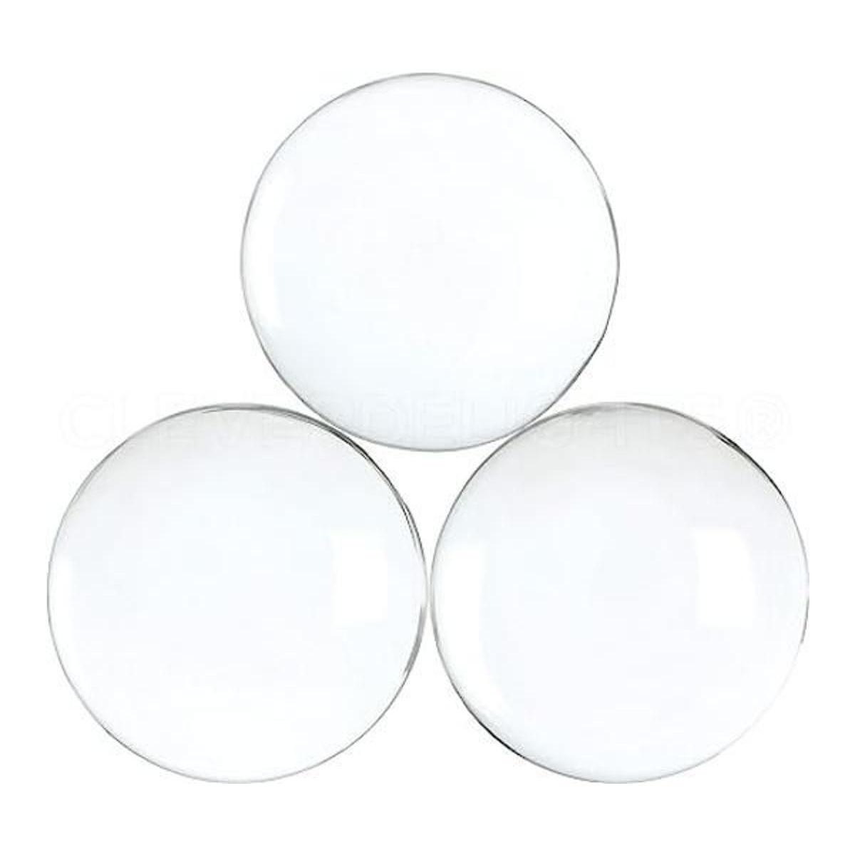 CleverDelights Cabujones redondos de cristal de 2.5 in de