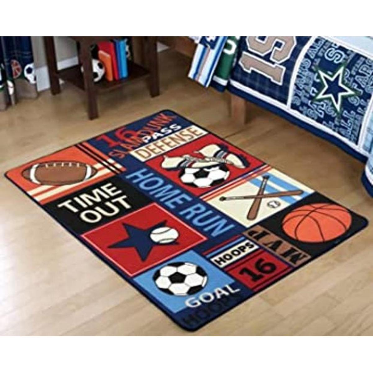 Divertido deporte niños alfombras de nylon alfombra fútbol