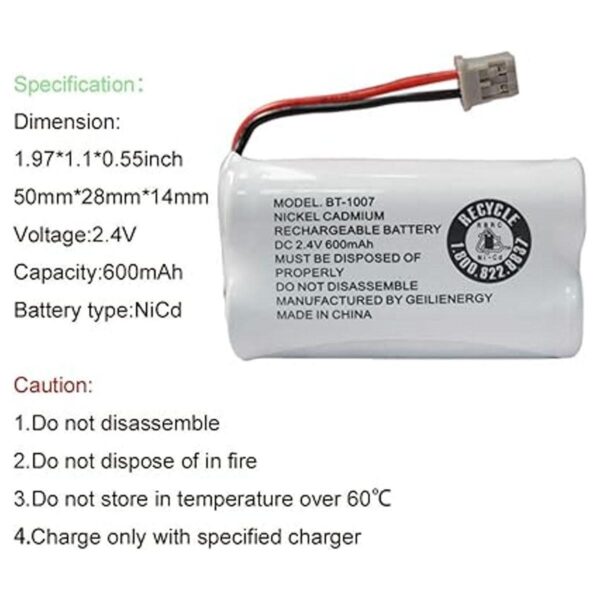 GEILIENERGY BBTY0651101 Batería compatible con Uniden