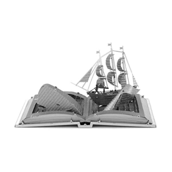 Maqueta de metal en 3D de libro de Moby Dick de_1