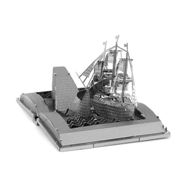 Maqueta de metal en 3D de libro de Moby Dick de_2