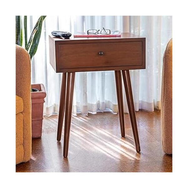 Decor Therapy Luz de madera para mesa auxiliar de mediados_2
