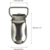 Andux 25 clips de tirantes para soportes de plata YJK01_2