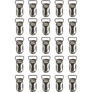 Andux 25 clips de tirantes para soportes de plata YJK01_1