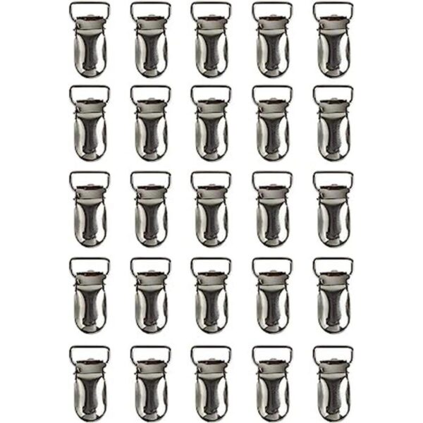 Andux 25 clips de tirantes para soportes de plata YJK01_1