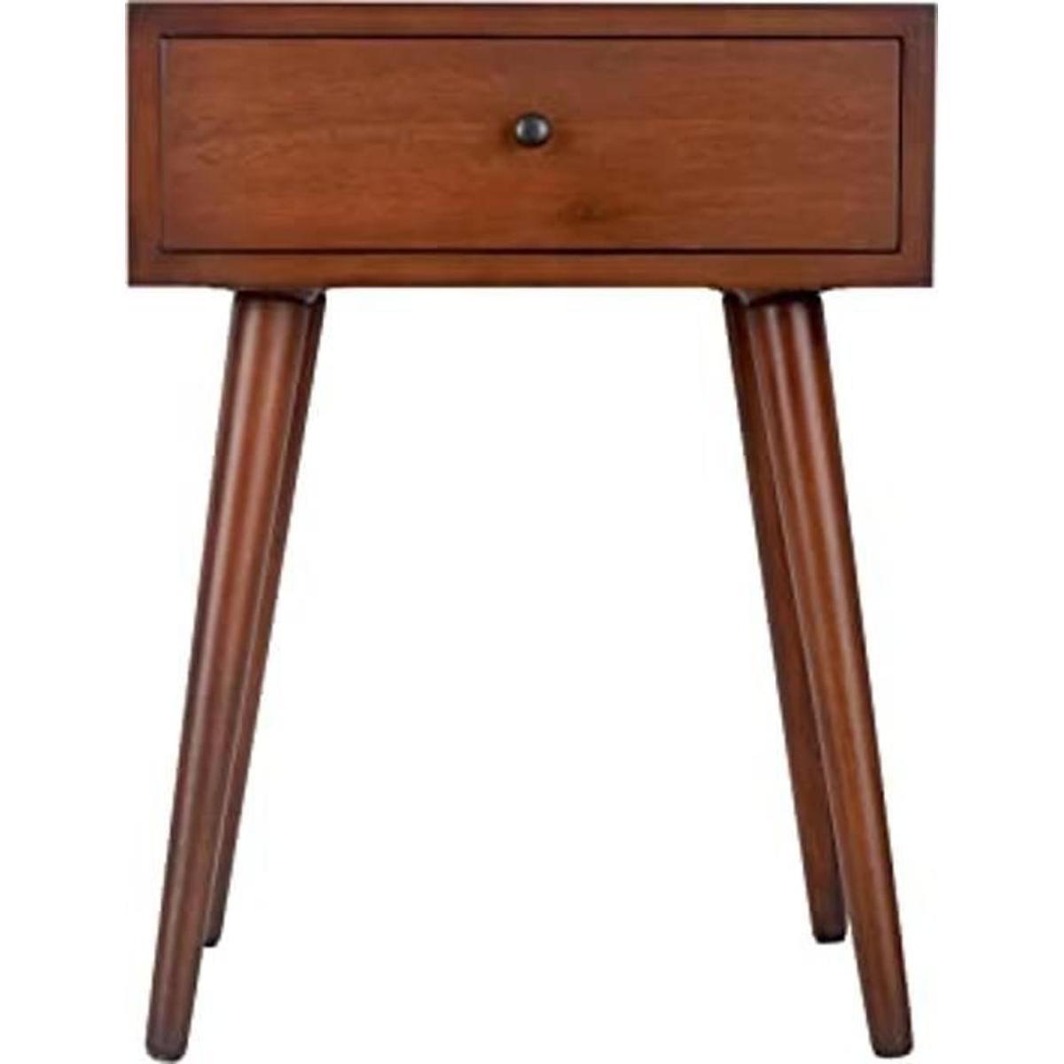 Decor Therapy Luz de madera para mesa auxiliar de mediados