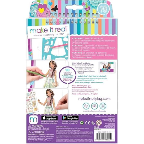 Make It Real Cuaderno de bocetos de diseño de moda_2
