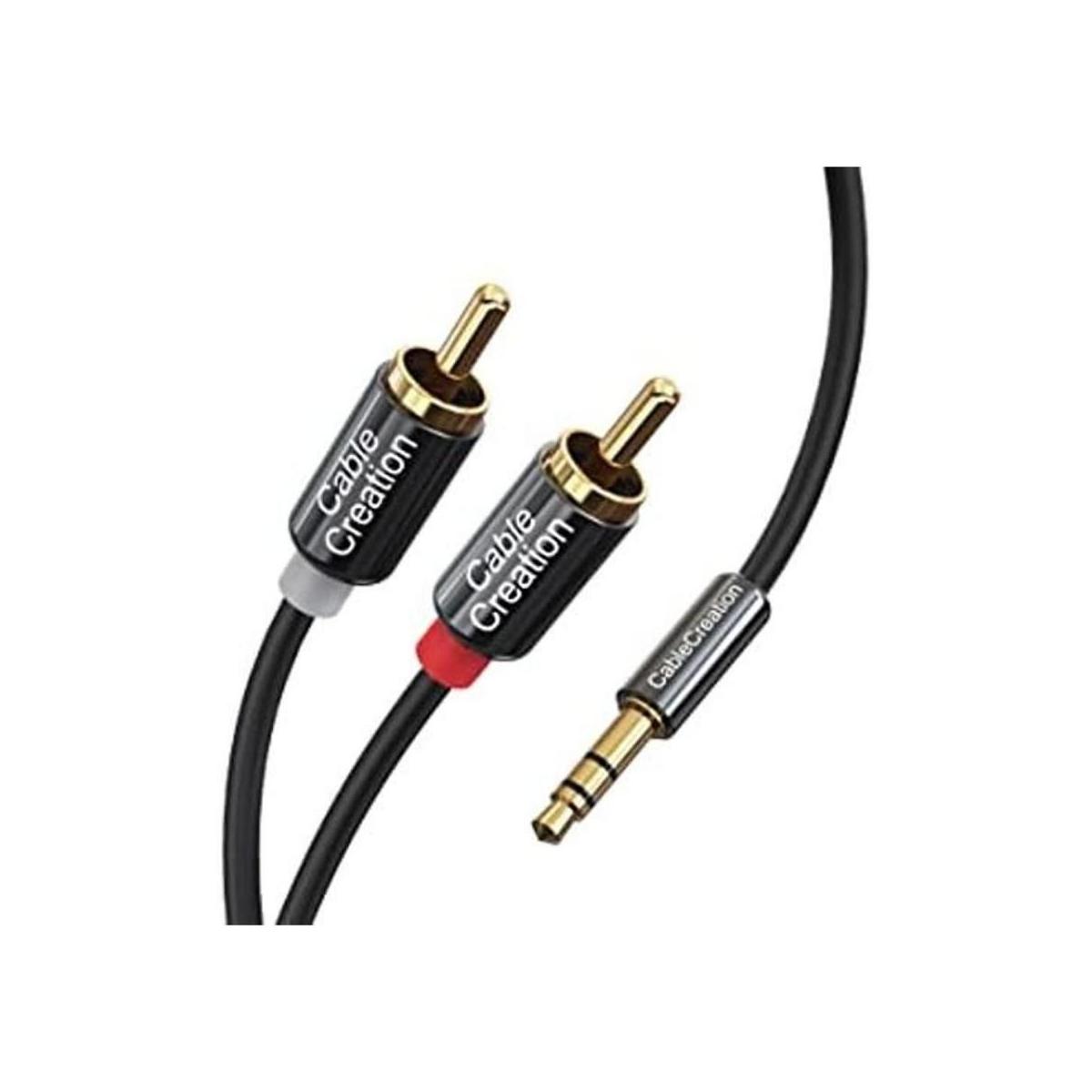 Cablecreation Cable de audio RCA macho a cable macho de