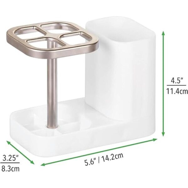 Soporte mDesign para pasta y cepillos de dientes con