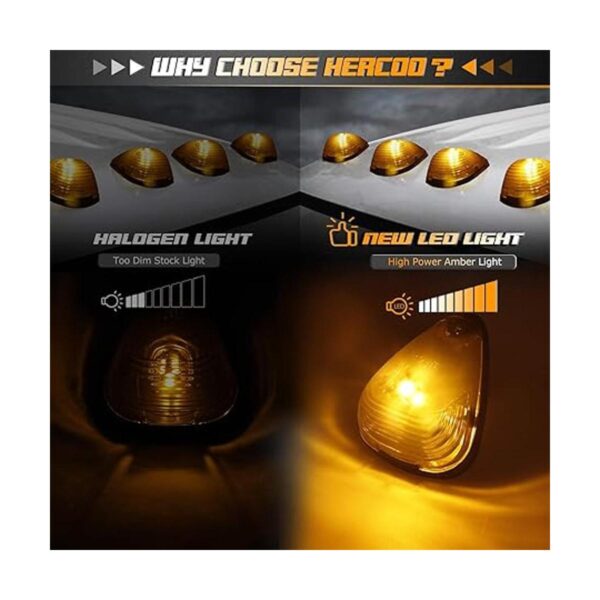 Juego de 5 luces LED HERCOO para el techo de la cabina de_2