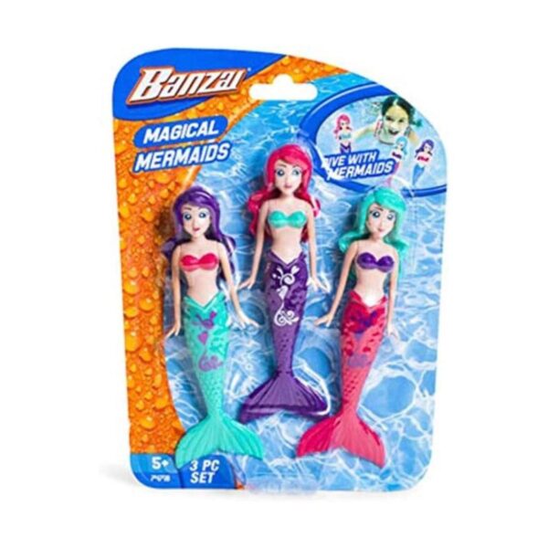 Banzai Juego de 3 muñecas mágicas de sirena en colores_1