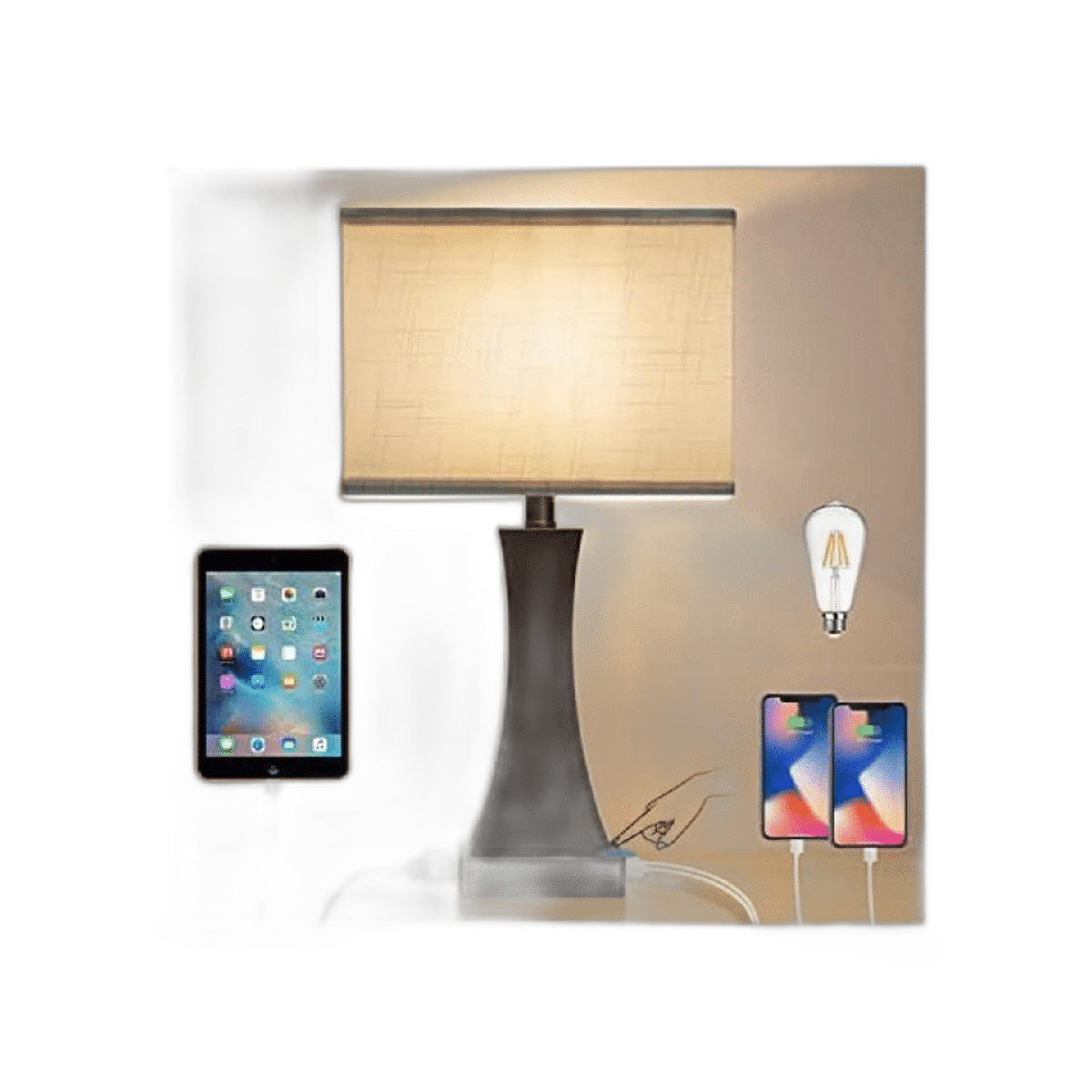 Table Lamp for Bedroom 3Way Dimmable Touch Control Bedside