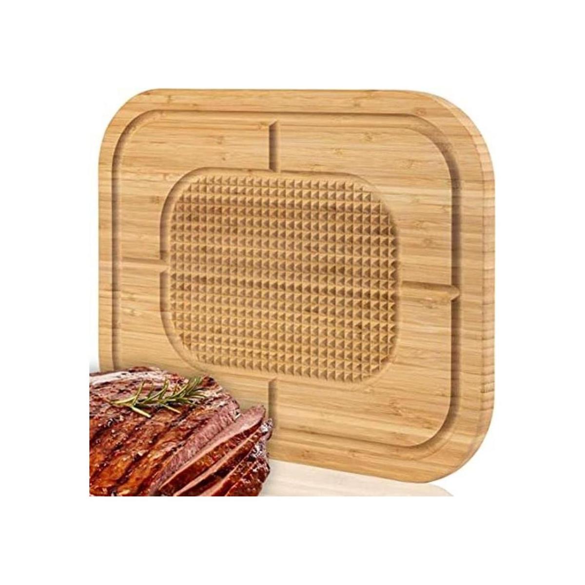 Tabla de cortar de madera de bambú lados reversibles para