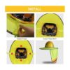 TWSafety Sombrero duro para sombra visera dura malla