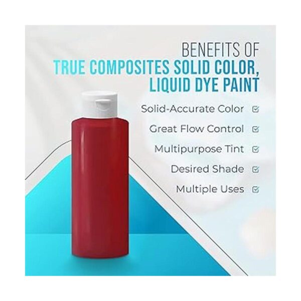 TRUE COMPOSITES Pigmento rojo 4 onzas Color sólido
