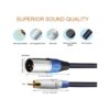 TISINO Cable doble RCA a XLR 2 RCA a 2 XLR macho HiFi_3