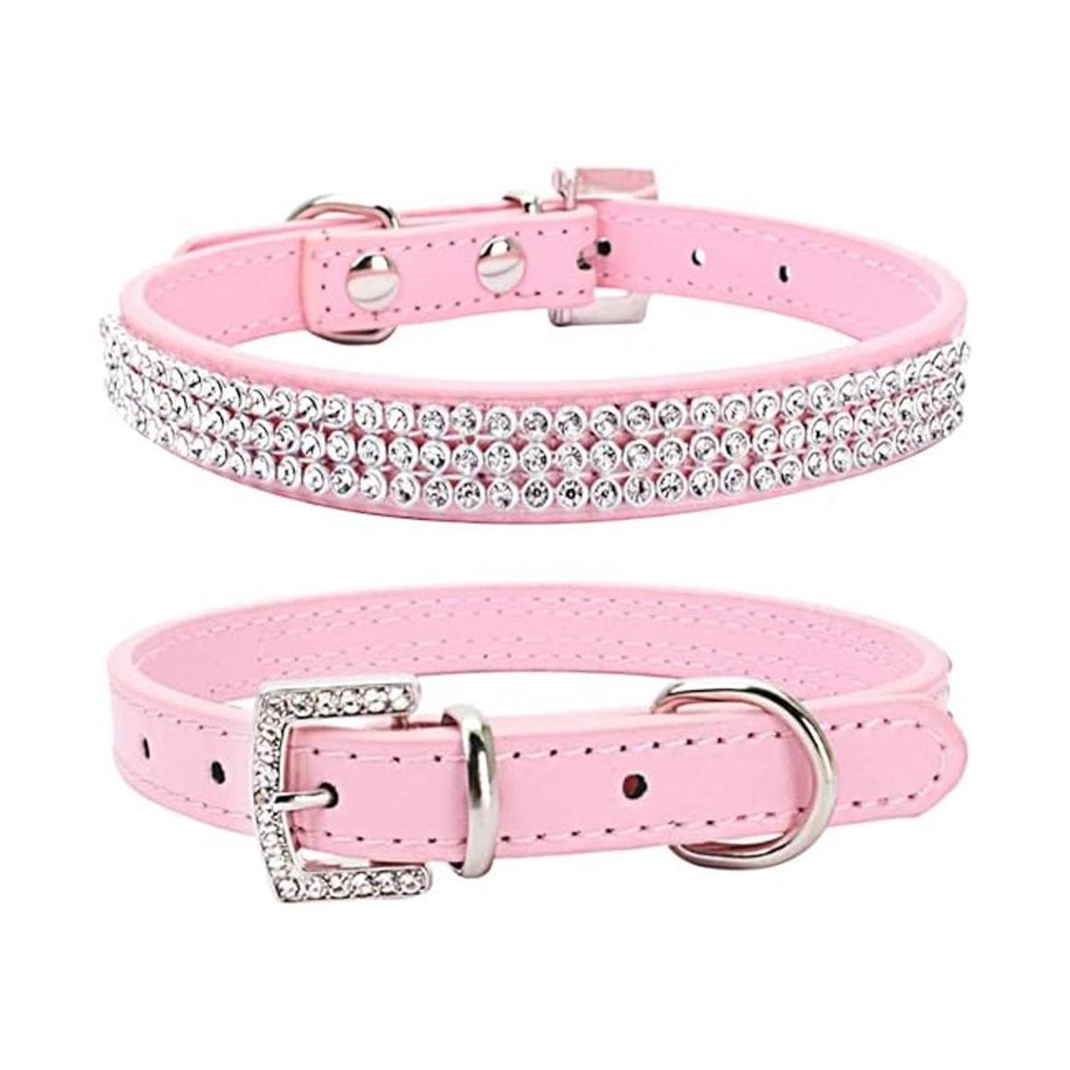 THAIN Collar de diamantes de imitación para perro y gato