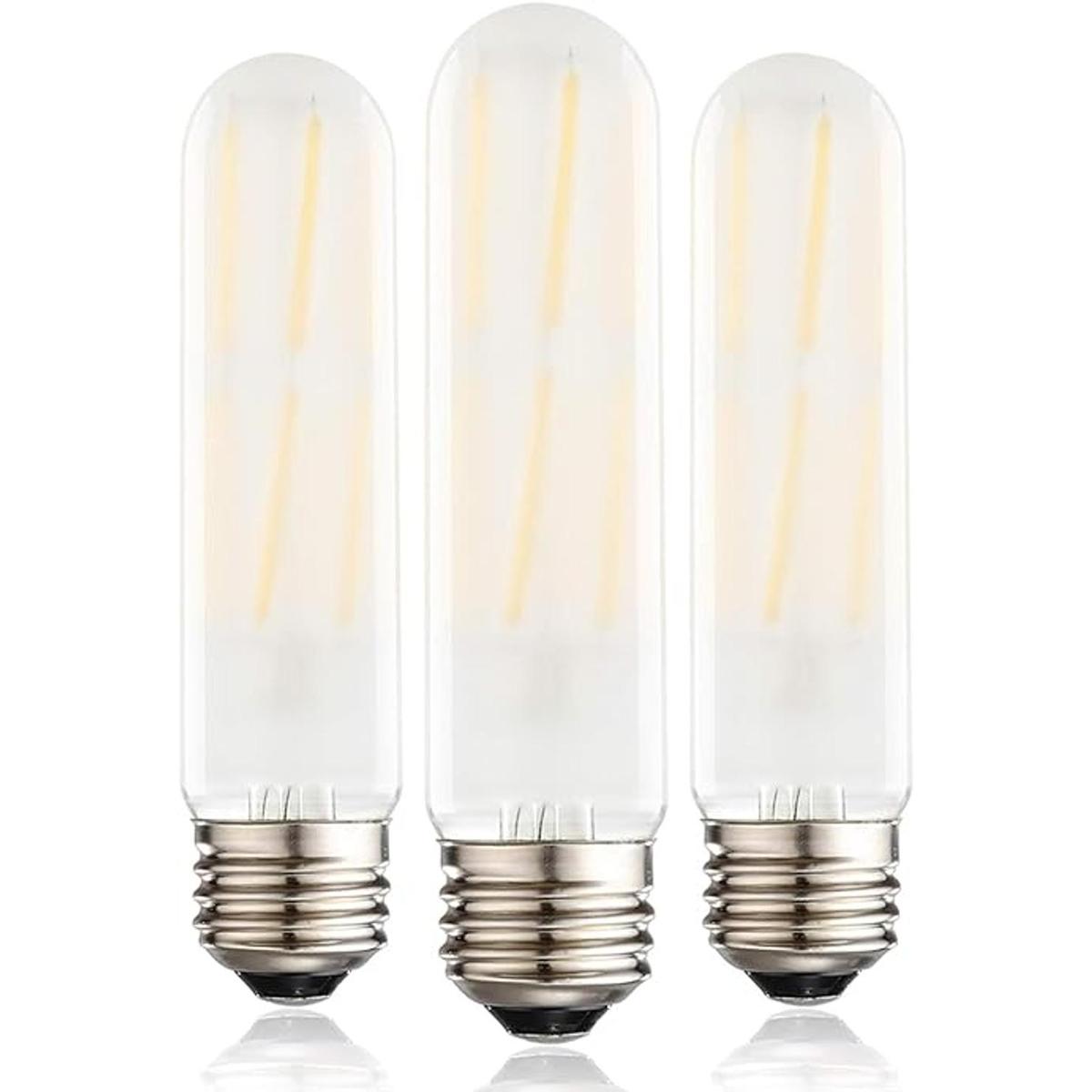 T10 Frosted LED Bulbs Warm White 2700KDimmable 6W LED