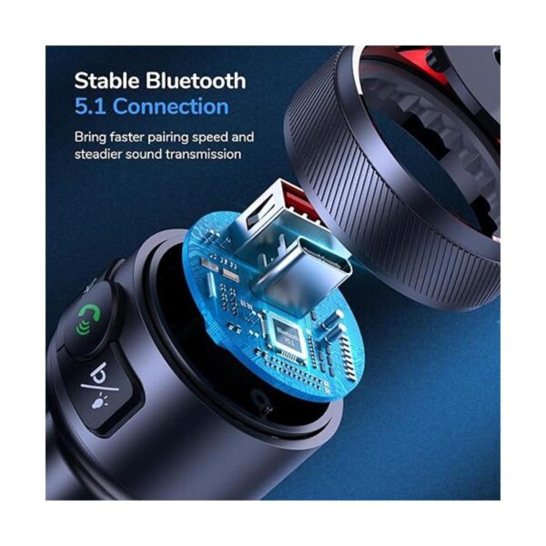 Syncwire Transmisor FM Bluetooth 5.1 para automóvil 38 W_2