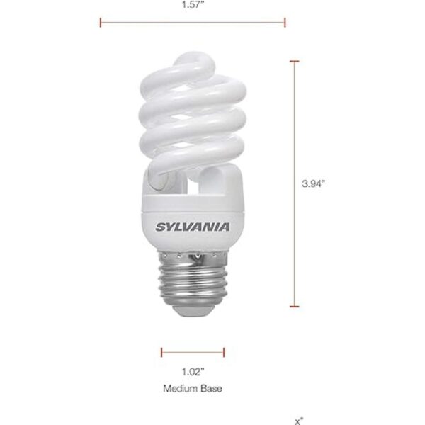 Sylvania Bombilla en espiral CFL T2 de 13 W equivalente a_5