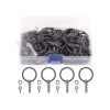 Swpeet Kit de 450 llaveros planos negros de 65 pulgadas