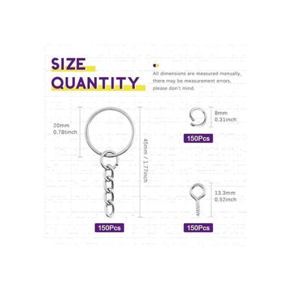 Swpeet Kit de 450 anillos de plata de 45 pulgadas de
