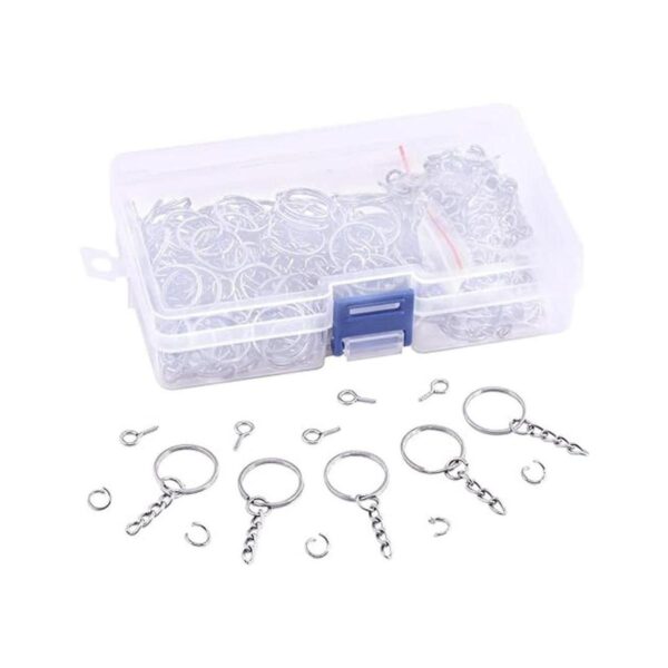 Swpeet Kit de 450 anillos de plata de 45 pulgadas de
