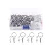 Swpeet Kit de 450 anillos de plata de 45 pulgadas de