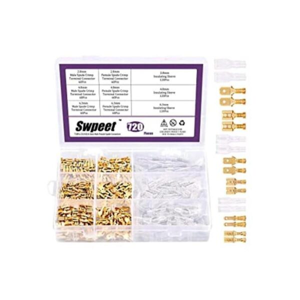 Swpeet 720 piezas de oro de 2.84.80.248 in macho y_1