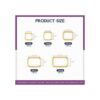 Swpeet 50 anillos rectangulares de metal dorado