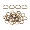 Swpeet 150 anillos en D semicirculares de bronce de 0.984