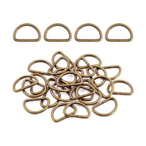 Swpeet 150 anillos en D semicirculares de bronce de 0.984