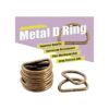 Swpeet 150 anillos en D semicirculares de bronce de 0.984