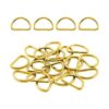 Swpeet 150 anillos en D semicirculares de metal de 0.984