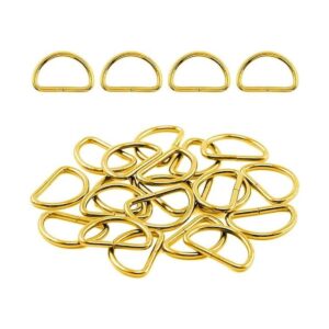 Swpeet 150 anillos en D semicirculares de metal de 0.984