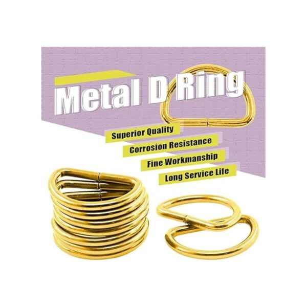 Swpeet 150 anillos en D semicirculares de metal de 0.984