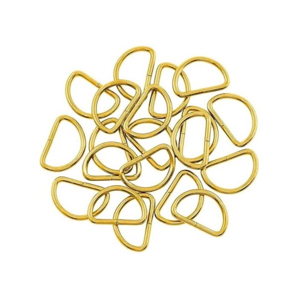 Swpeet 150 anillos en D semicirculares de metal de 0.984