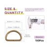 Swpeet 150 anillos en D semicirculares de bronce de 0.984