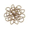 Swpeet 150 anillos en D semicirculares de bronce de 0.984