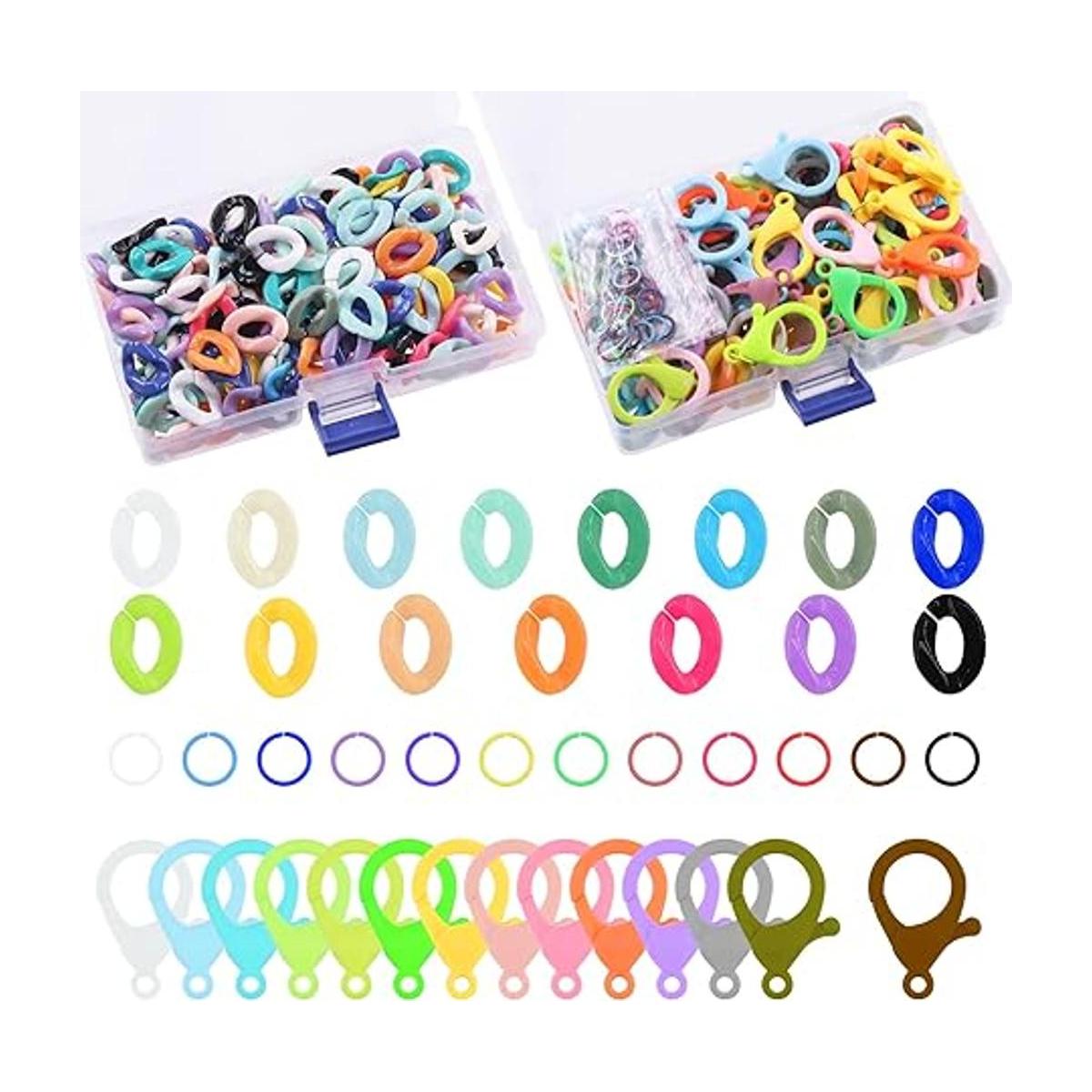 Swpeet 360 anillos de enlace acrílico de 15 colores