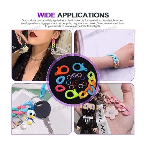 Swpeet 360 anillos de enlace acrílico de 15 colores
