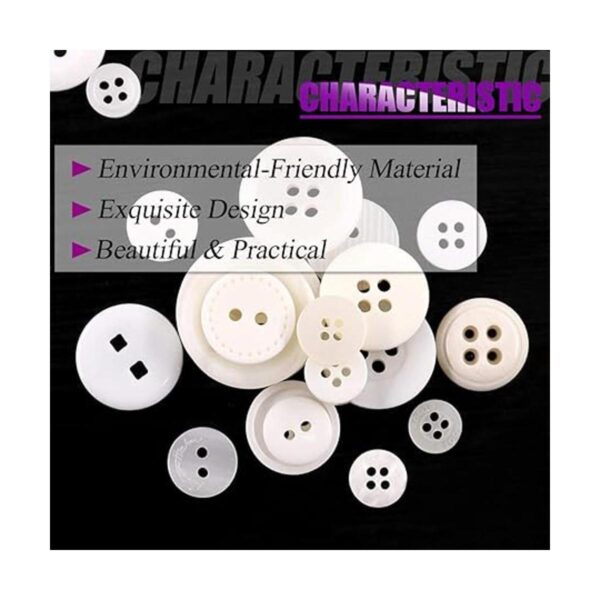 Swpeet 1000 botones blancos de Navidad 2 y 4 agujeros