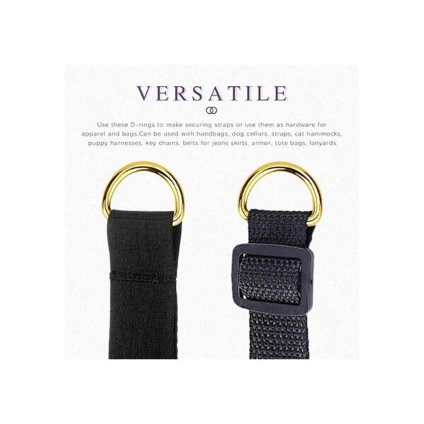 Swpeet 150 anillos en D de metal multiusos de 34 pulgadas